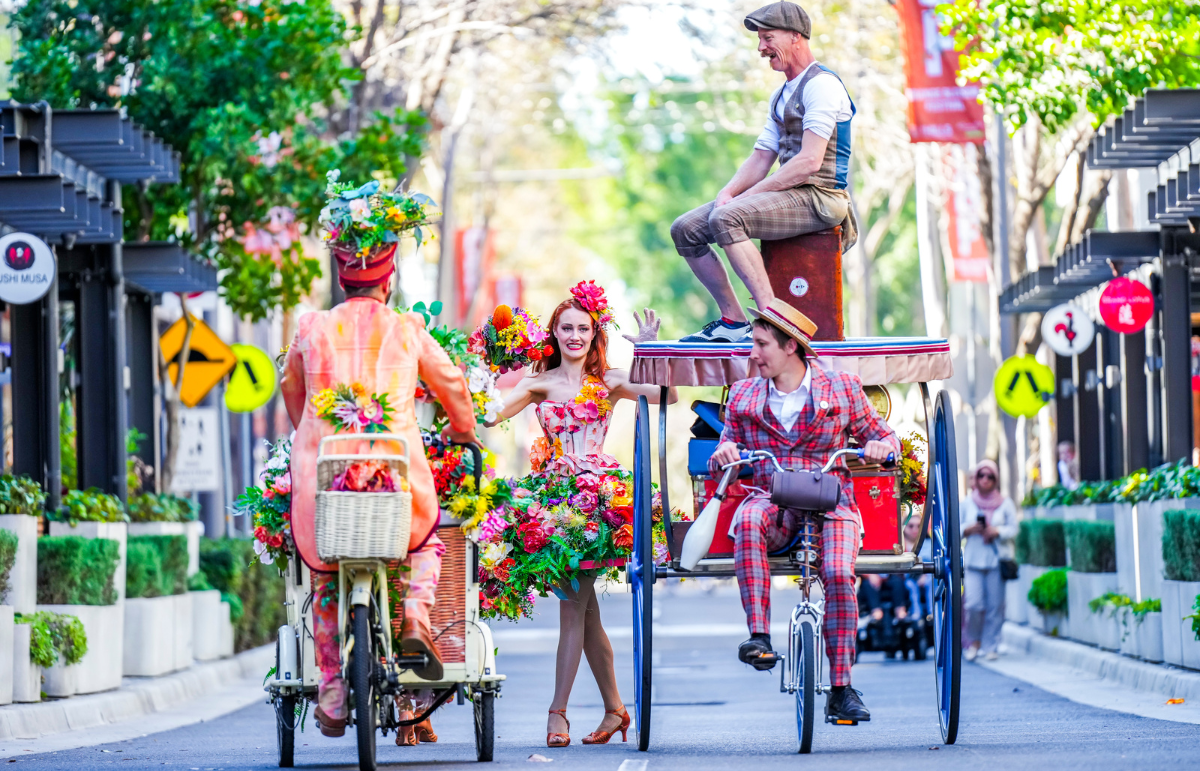 orange blossom festival the hills rouse hill parade bluey and bingo